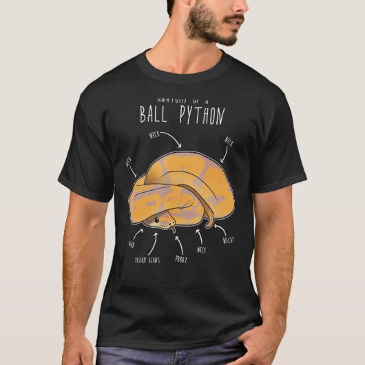 Anatomie einer Bananenballpython, Funny Reptile Sn T-Shirt (Vorderseite)