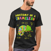 Anatomie einer Chameleon Lizard Reptiles T-Shirt (Vorderseite)