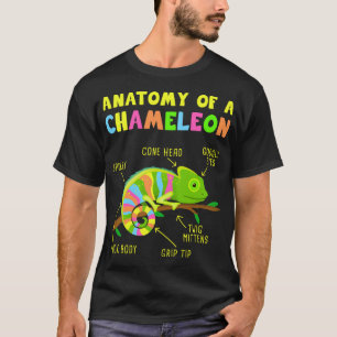 Anatomie einer Chameleon Lizard Reptiles T-Shirt