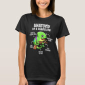 Anatomie einer Chameleon Reptile Pet Lizard T-Shirt (Vorderseite)