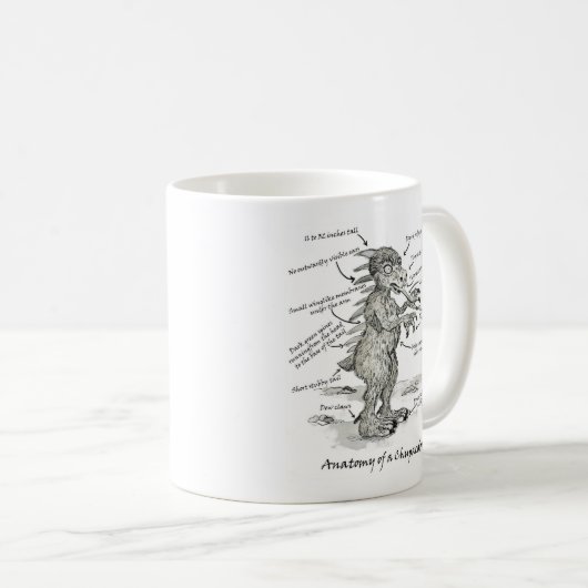 Anatomie einer Chupacabra-Tasse Kaffeetasse (VorderseiteRechts)