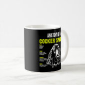 Anatomie einer Cocker-Spaniel-Funktion von Hunden Kaffeetasse (VorderseiteRechts)