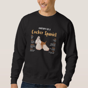 Anatomie einer Cocker-Spaniel-Funktion von Hunden  Sweatshirt