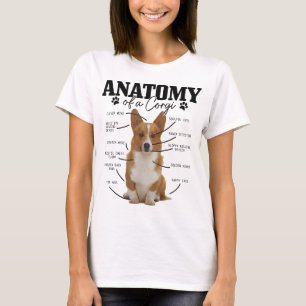 Anatomie einer Corgi Funny Niedlichen Hund Corgi M T-Shirt
