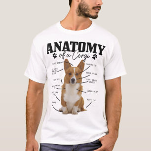Anatomie einer Corgi Funny Niedlichen Hund Corgi M T-Shirt