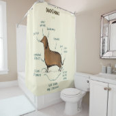 Anatomie einer Dackel| Dackel Hundeliebhaber Duschvorhang (Beispiel)