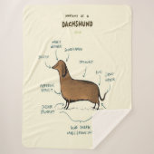 Anatomie einer Dackel| Dackel Hundeliebhaber Sherpadecke (Vorderseite)