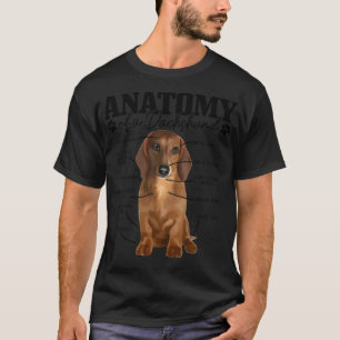 Anatomie einer Dackel Witzige Niedliche Dackel Hun T-Shirt