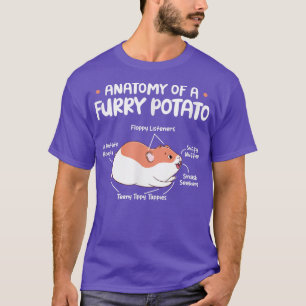 Anatomie einer Furry Potato Guinea Pig Rodent Kawa T-Shirt