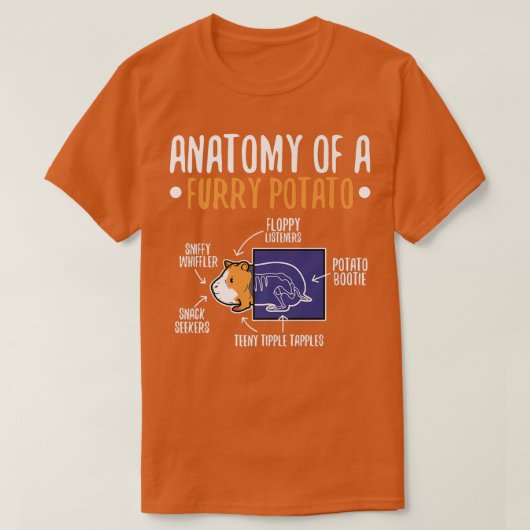 Anatomie einer Furry Potato T-Shirt (Design vorne)