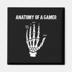 Anatomie einer Gamer Skeleton-Hand Magnet