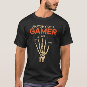 Anatomie einer Gamer-Skelett-Hand Lustig Männer Ju T-Shirt