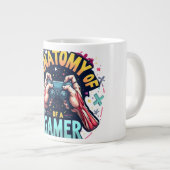 Anatomie einer Gamer-Tasse - Perfektes Geschenk fü Jumbo-Tasse (Vorderseite Rechts)