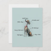 Anatomie einer Geburtskarte des Hundes (Vorne/Hinten)