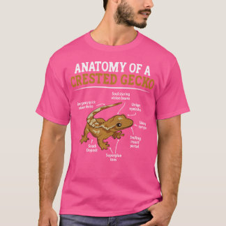 Anatomie einer Gecko-Eyelash-Eidechse Herpetol T-Shirt