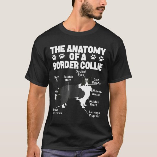 Anatomie einer Grenzkollie T-Shirt (Vorderseite)