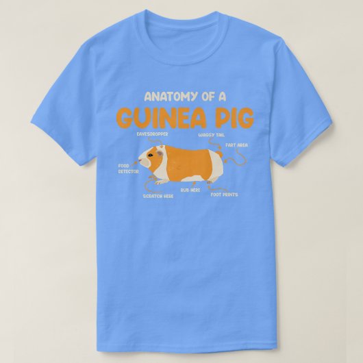 Anatomie einer Guinea Pig Funny Furry Potato Lover T-Shirt (Design vorne)