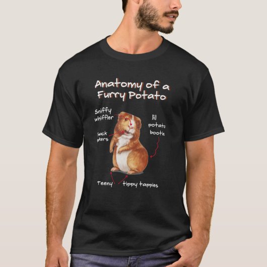 Anatomie einer Guinea Schweineschwärze T-Shirt (Vorderseite)