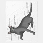 Anatomie einer Katze Fleecedecke (Vorderseite)