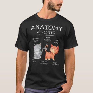 Anatomie einer Katze Funny Cat Mama Kitty Kitten L T-Shirt