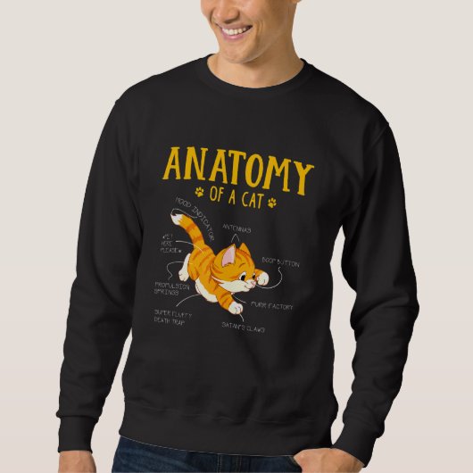 Anatomie einer Katze Sweatshirt (Vorderseite)
