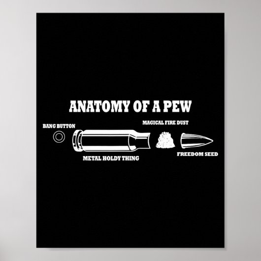 Anatomie einer Kirchenbank - lustiger Bullet-Grafi Poster (Vorne)