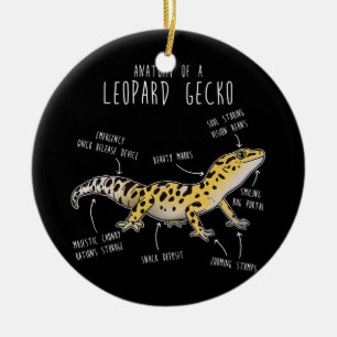 Anatomie einer Leopard Gecko Funny Gecko Mama Keramik Ornament