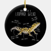 Anatomie einer Leopard Gecko Funny Gecko Mama Keramik Ornament (Hinten)