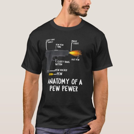 Anatomie einer Pew Pewer Ammo Gun Änderung Meme Lo T-Shirt (Vorderseite)