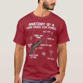 Anatomie einer Pew Pewer Funny Guns Sniper Gun T-Shirt (Vorderseite)