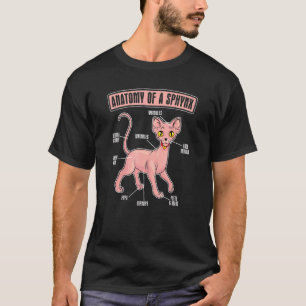 Anatomie einer Sphynx-Katze Niedliche Sphinx-Katz T-Shirt