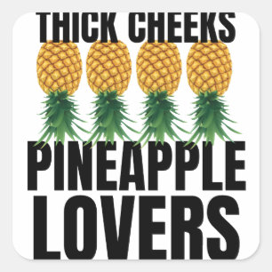 Anatomie eines Ananas, dicker Wangen Ananas Quadratischer Aufkleber