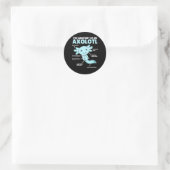 Anatomie eines Axolotl Runder Aufkleber (Tasche)