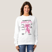 Anatomie eines Axolotl Sweatshirt (Vorne ganz)