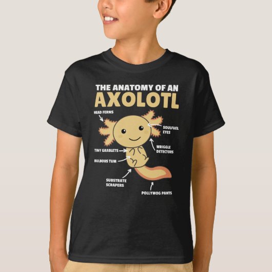Anatomie eines Axolotl T-Shirt (Vorderseite)