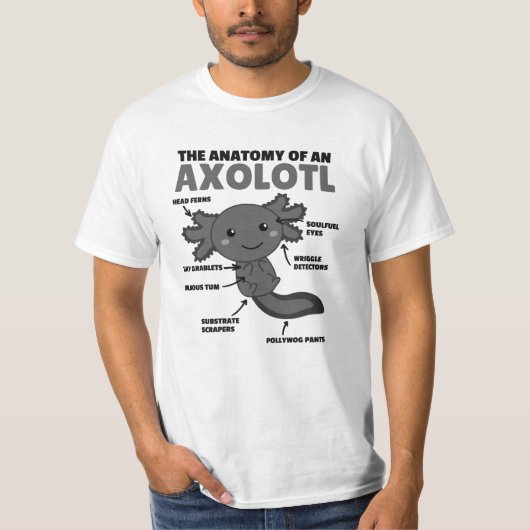 Anatomie eines Axolotl T-Shirt (Vorderseite)