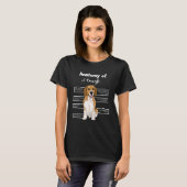Anatomie eines Beagle-Hundes T-Shirt (Vorne ganz)