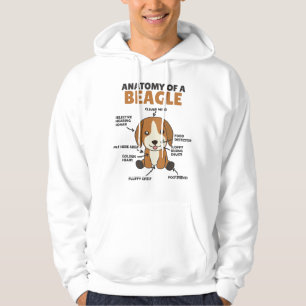 Anatomie eines Beagle Niedliche Hunde Welpe Hoodie
