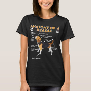 Anatomie eines Beagle - Witziges Beagle Hund Lover T-Shirt