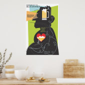 Anatomie eines Bier Drinkers Poster (Küche)