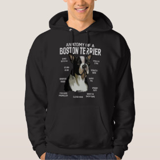 Anatomie eines Boston Terrier-Hundes Lustiges Gesc Hoodie