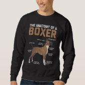 Anatomie eines Boxer Hund Tierherds Sweatshirt (Vorderseite)