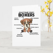 Anatomie eines Boxer Sweet Dog Welpen Karte (Gelbe Blume)