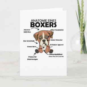 Anatomie eines Boxer Sweet Dog Welpen Karte