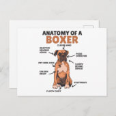 Anatomie eines Boxer Sweet Dog Welpen Postkarte (Vorne/Hinten)