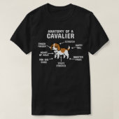 Anatomie eines Cavalier King Charles Spaniel Dog P T-Shirt (Design vorne)