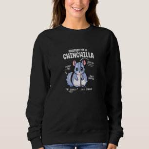Anatomie eines Chinchillas für die Mama von Frauen Sweatshirt