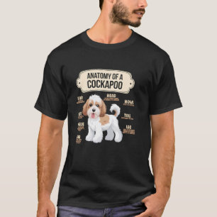 Anatomie eines Cockapoo-Rasse-Hundes Hunde Liebhab T-Shirt