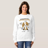Anatomie eines Cocker Spanel Niedlich Hunde Welpe Sweatshirt (Vorne ganz)