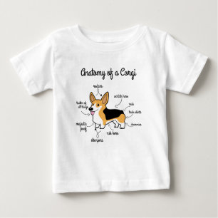 Anatomie eines Corgi Baby T-shirt